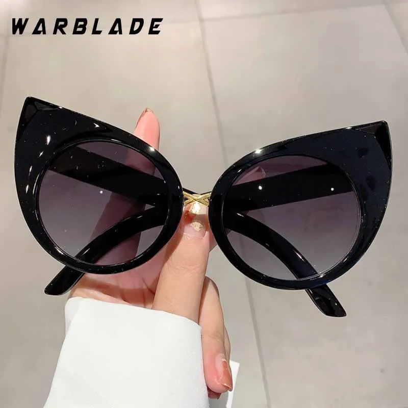 

Trendy Cat Eye Big Frame Women's Sunglasses Luxury Brand Punk Design Personality Men Sunglass Outdoor Travel Party Eyewear UV400