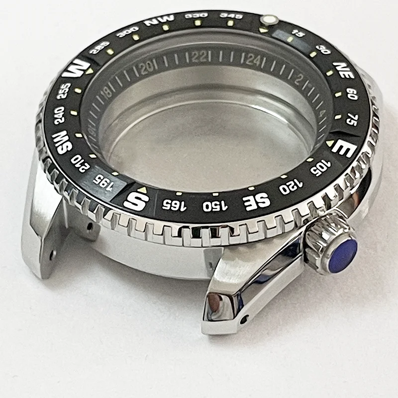 

High Quality 43.77mm Stainless Steel Watch Case Sapphire Crystal 20Bar Waterproof Suitable For NH35/36 Movement