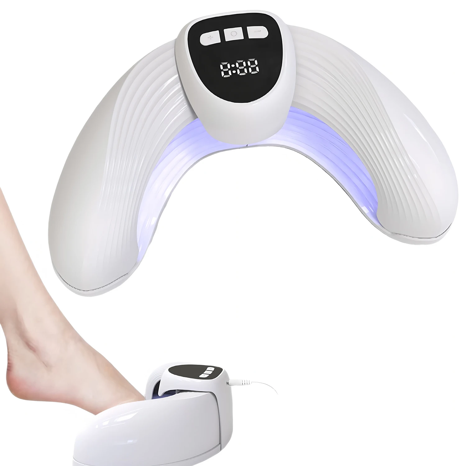 Smart Nail Fungus Treatment LED Laser Device for Cleaning Onychomycosis 905nm Infrared Light Nail Art Lamp With LED Display