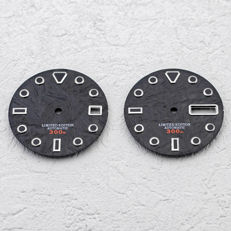 28.5 mm dial NH35 dial compatible with NH35 NH36 7S26 4R35 automatic movement Black watch dial with calendar aperture Spare Part