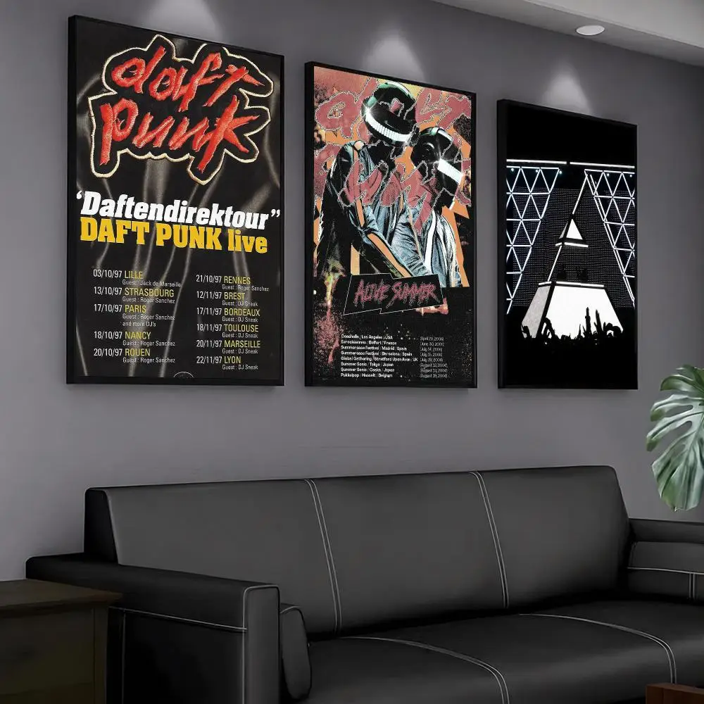 band D-Daft Punk-K Painting Calligraphy Artwork for Home Bedroom Office Wall Decoration Gift
