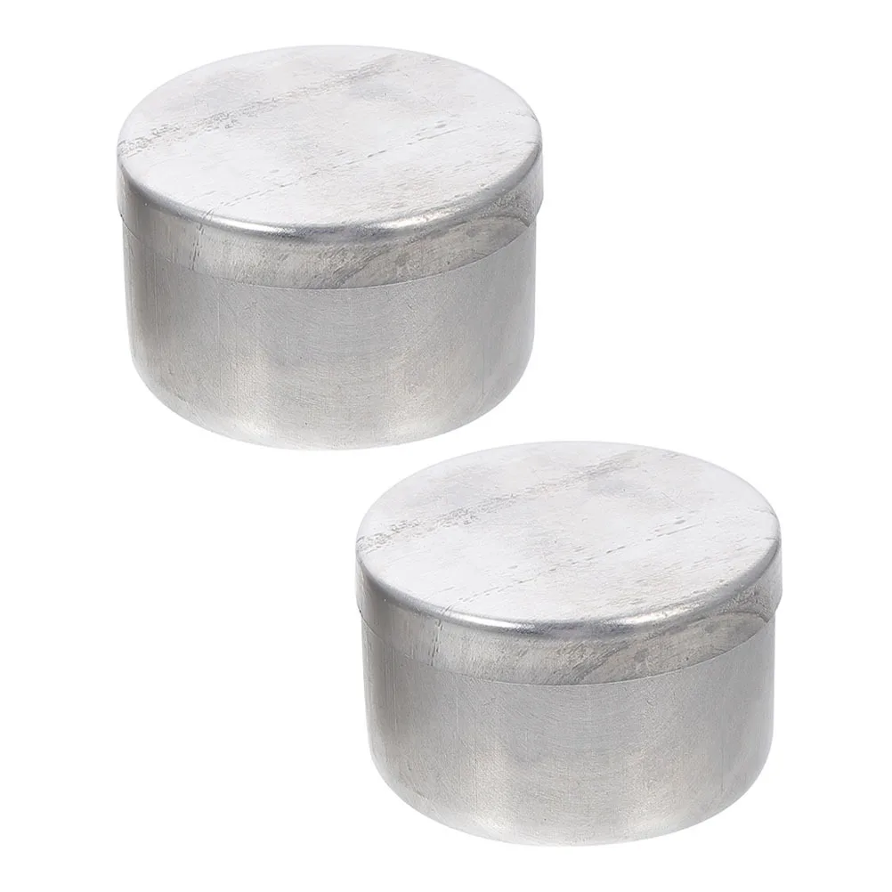 

2pcs Aluminum Weighing Boxes Sample Jars With Lids For Lab Soil Sampling Small Round Metal Tins Containers Chemical Biological