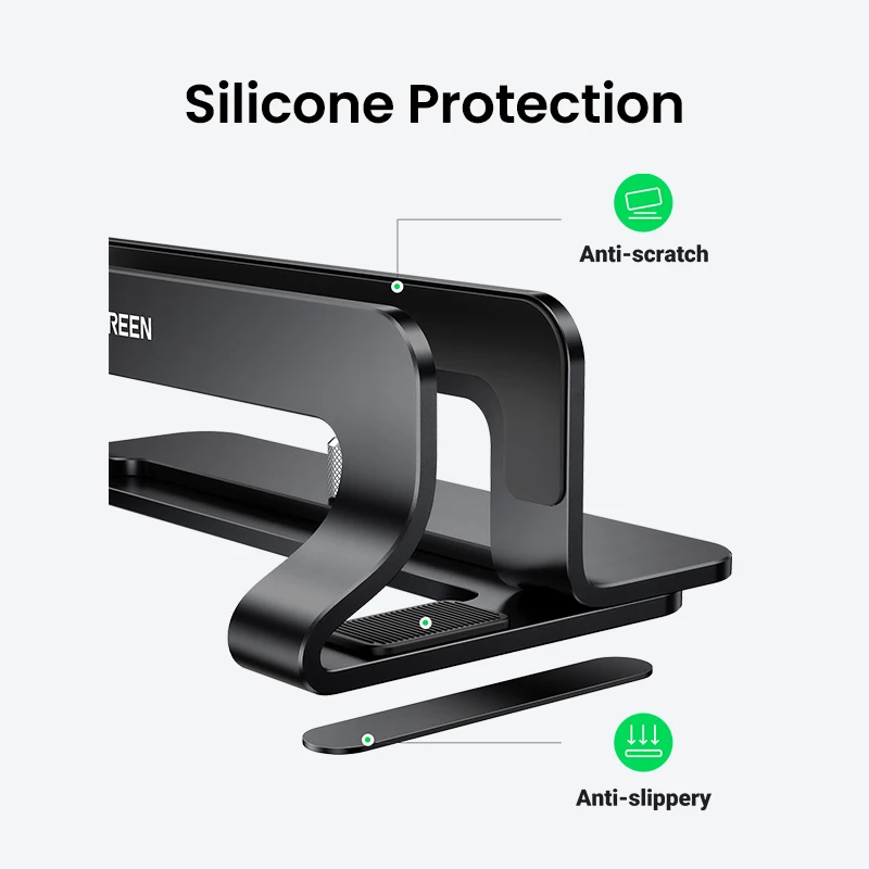 UGREEN Vertical Aluminum Laptop Stand — Portable, Space‑Saving for MacBook/Air/Pro, Tablet & Phone 6