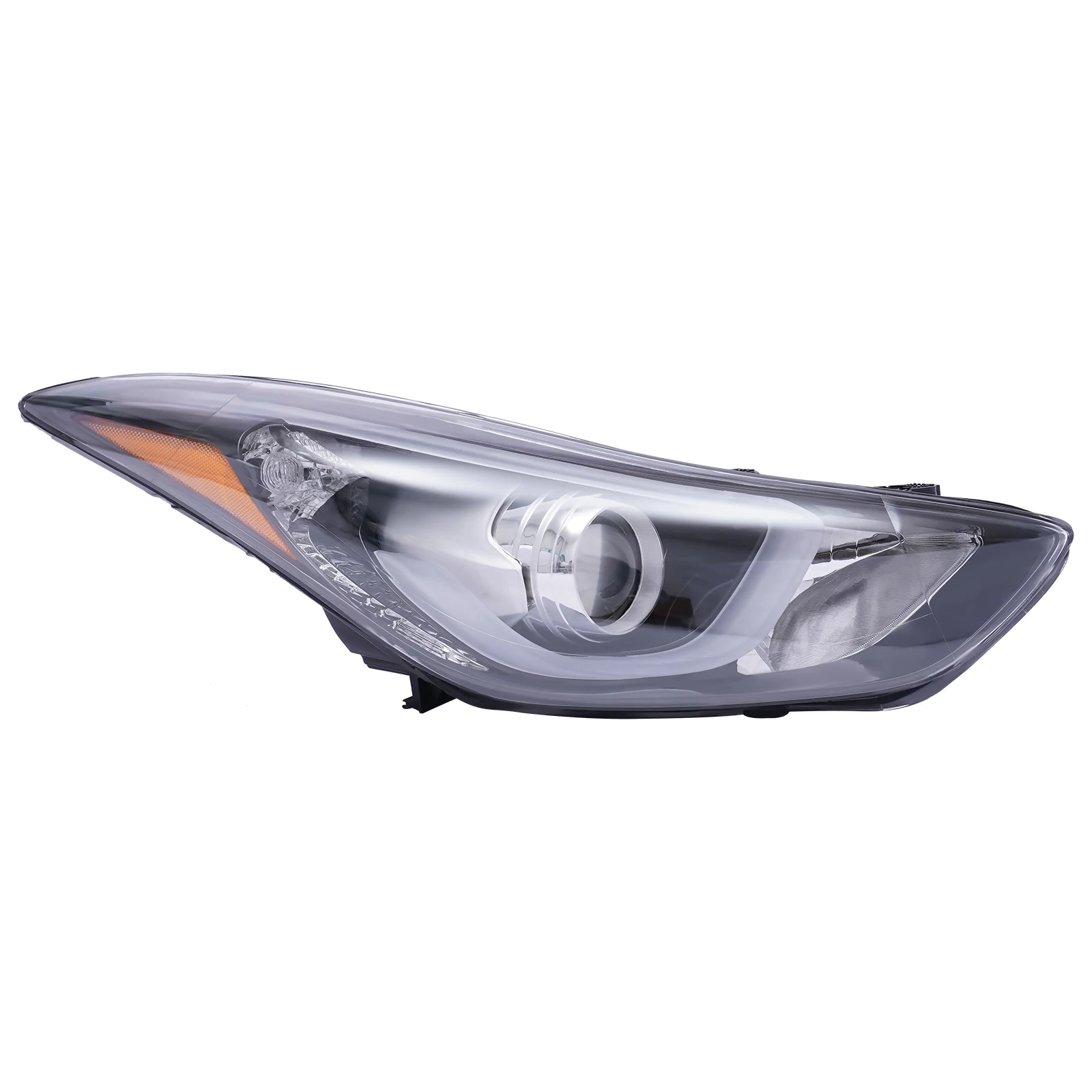 For 2014 2015 2016 Hyundai Elantra Halogen Headlight Assembly Passenger Right Side w/ LED DRL 12V Clear OEM 92102-3Y510