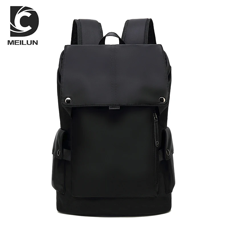 Men's Backpack USB Charge College Student 15.6 inch Laptop Notebook Schoolbag Simple Large-Capacity Travel Male Mochila Brand image 2