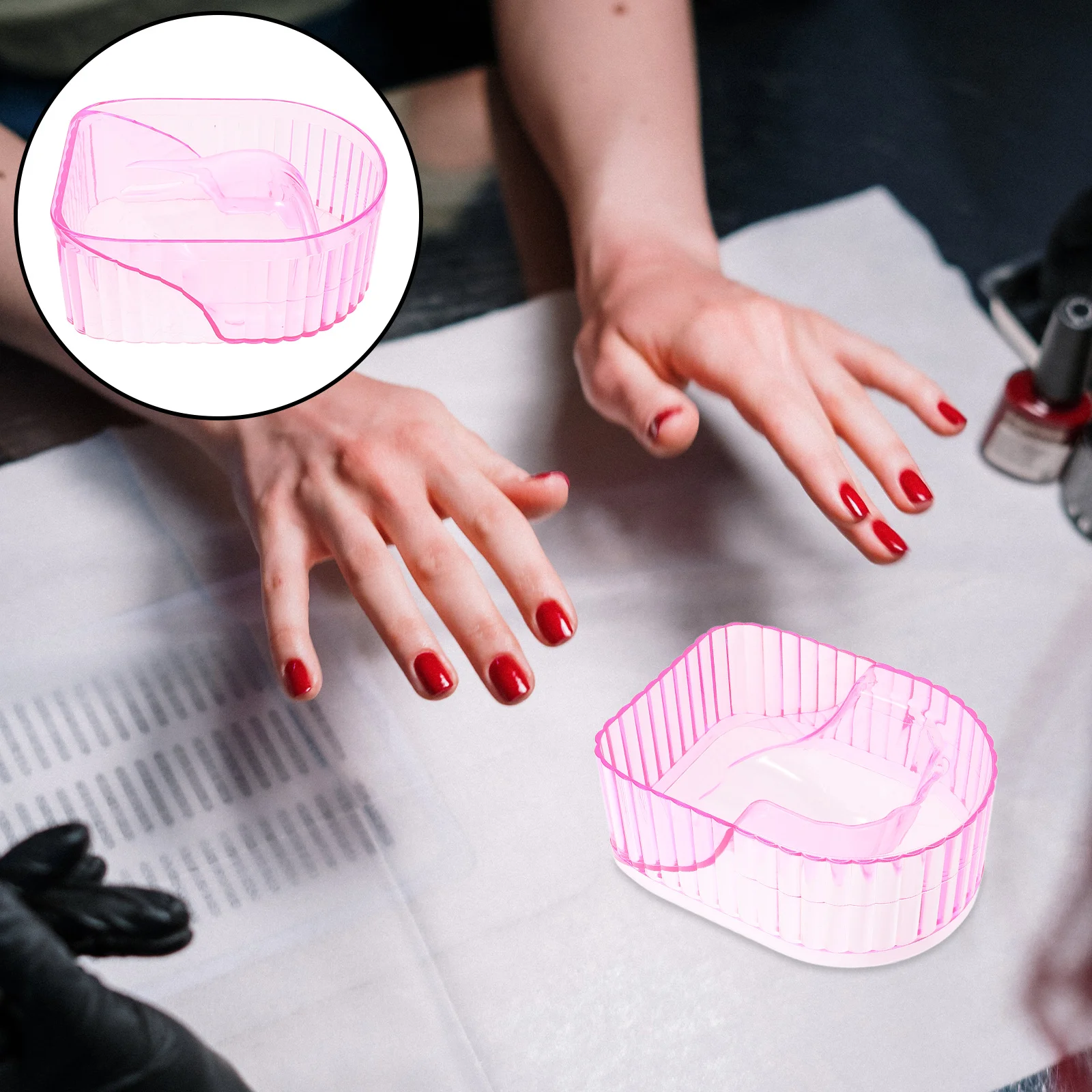 Manucure trempage pour ongles acryliques Portable main trempage Art dissolvant bol outils de manucure fournitures de Salon de manucure bol à tremper les ongles