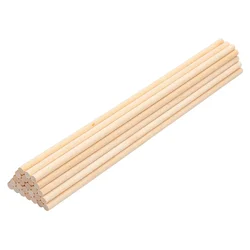 100pcs 30cm Wooden Dowel Rods, Unfinished Natural Hardwood Round Wood Stick for Craft, Tiered Cake Support, Wedding Ribbon Wands