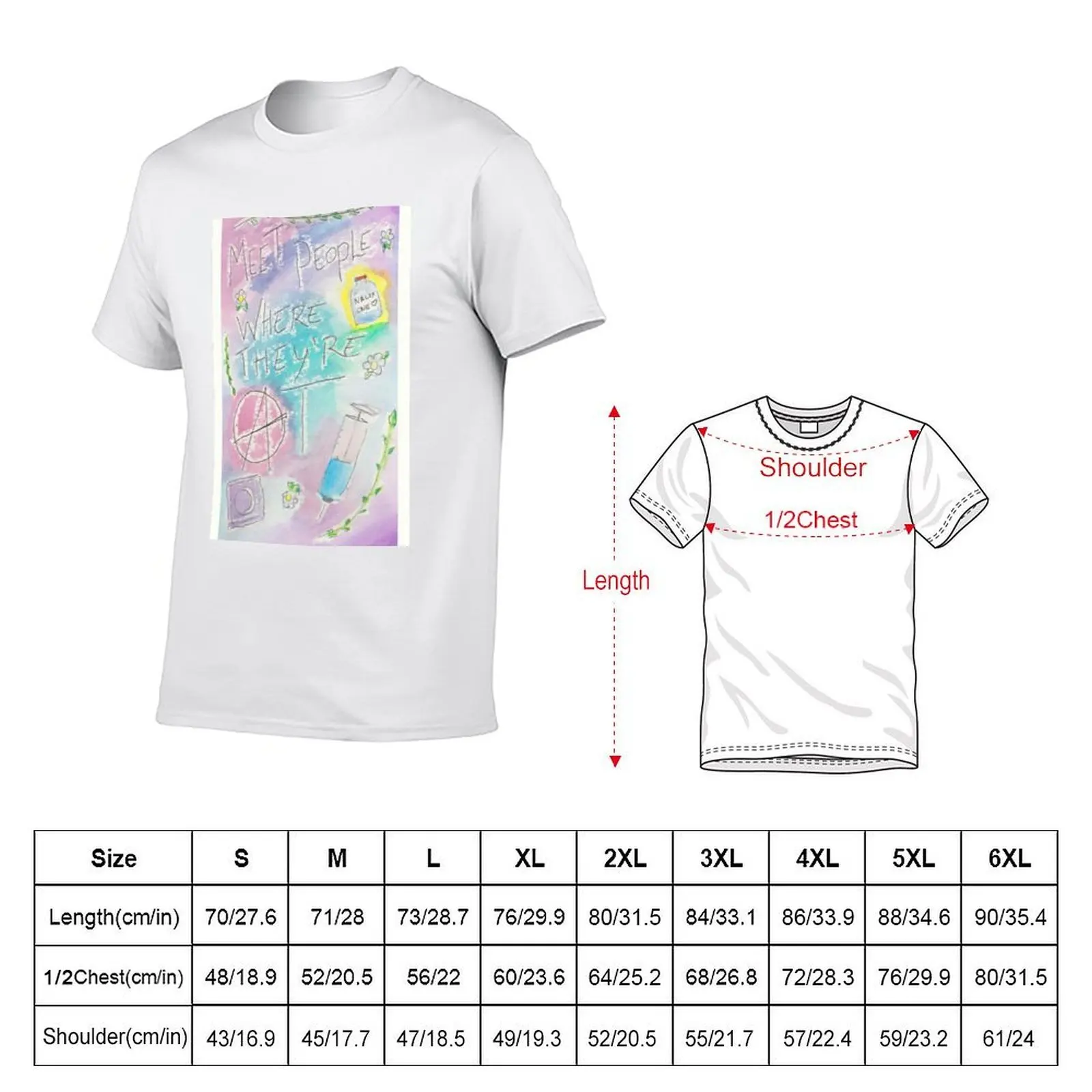 Meet People Where They Are At - Harm Reduction Poster No 2 T-Shirt heavyweights clothes mens t shirts pack