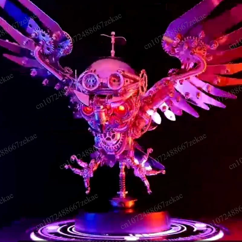 700 Pieces Retro Steampunk Owl Eagle Metal Handmade Assembly Decor Model