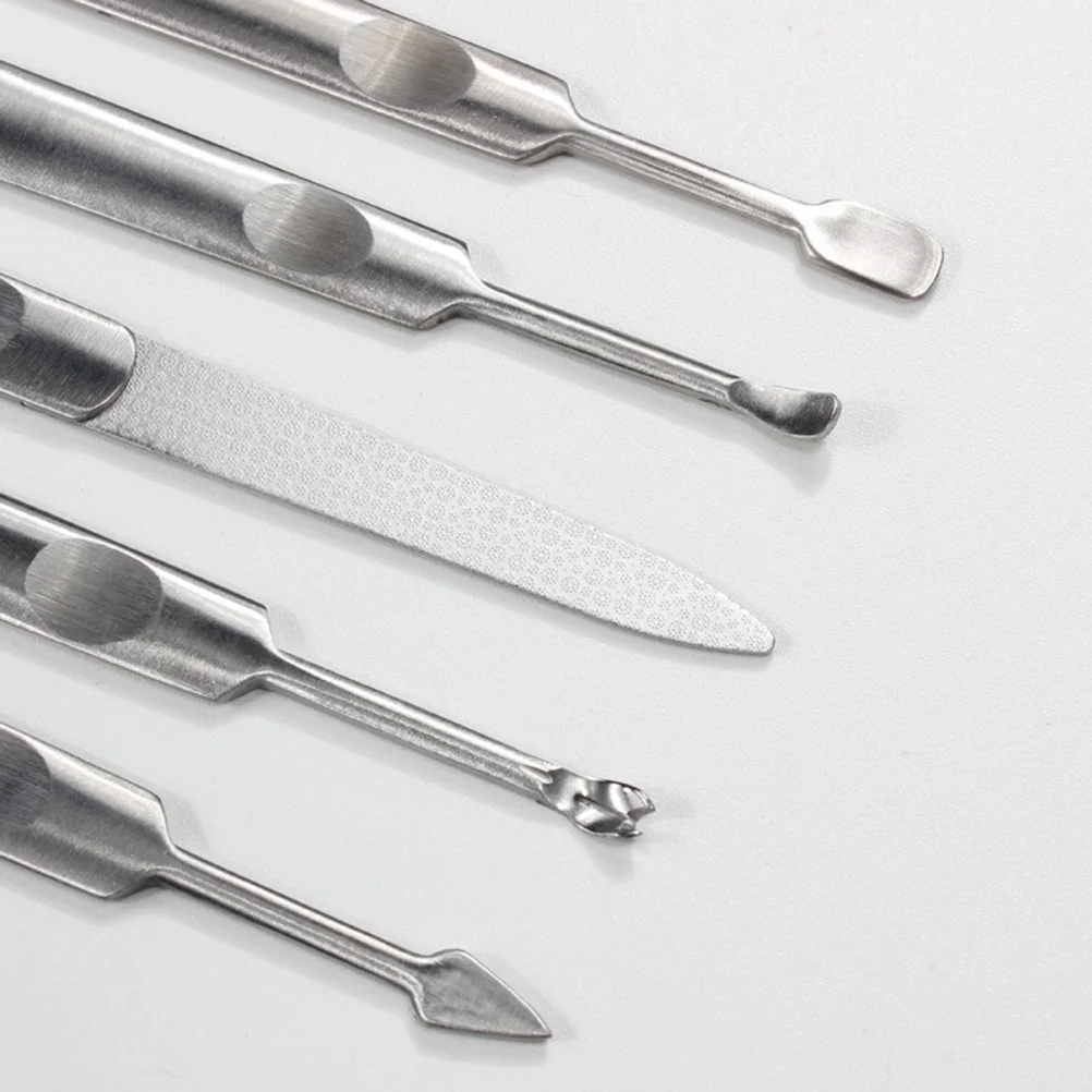 

Professional Stainless Steel Nail File Smooth Long Handle For Manicure Pedicure Nail Art Tools Metal Buffer Filing