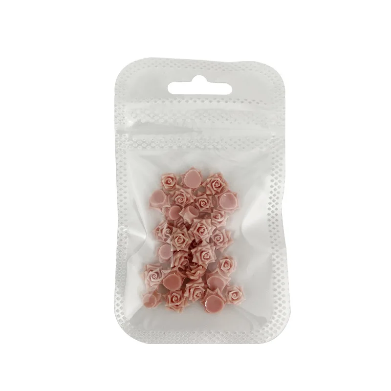 30PCS 3D Acrylic Soft Rose Flower Nail Art Charms Mixed Size Camellia Accessories For Nails Decoration Supplies Manicure Product