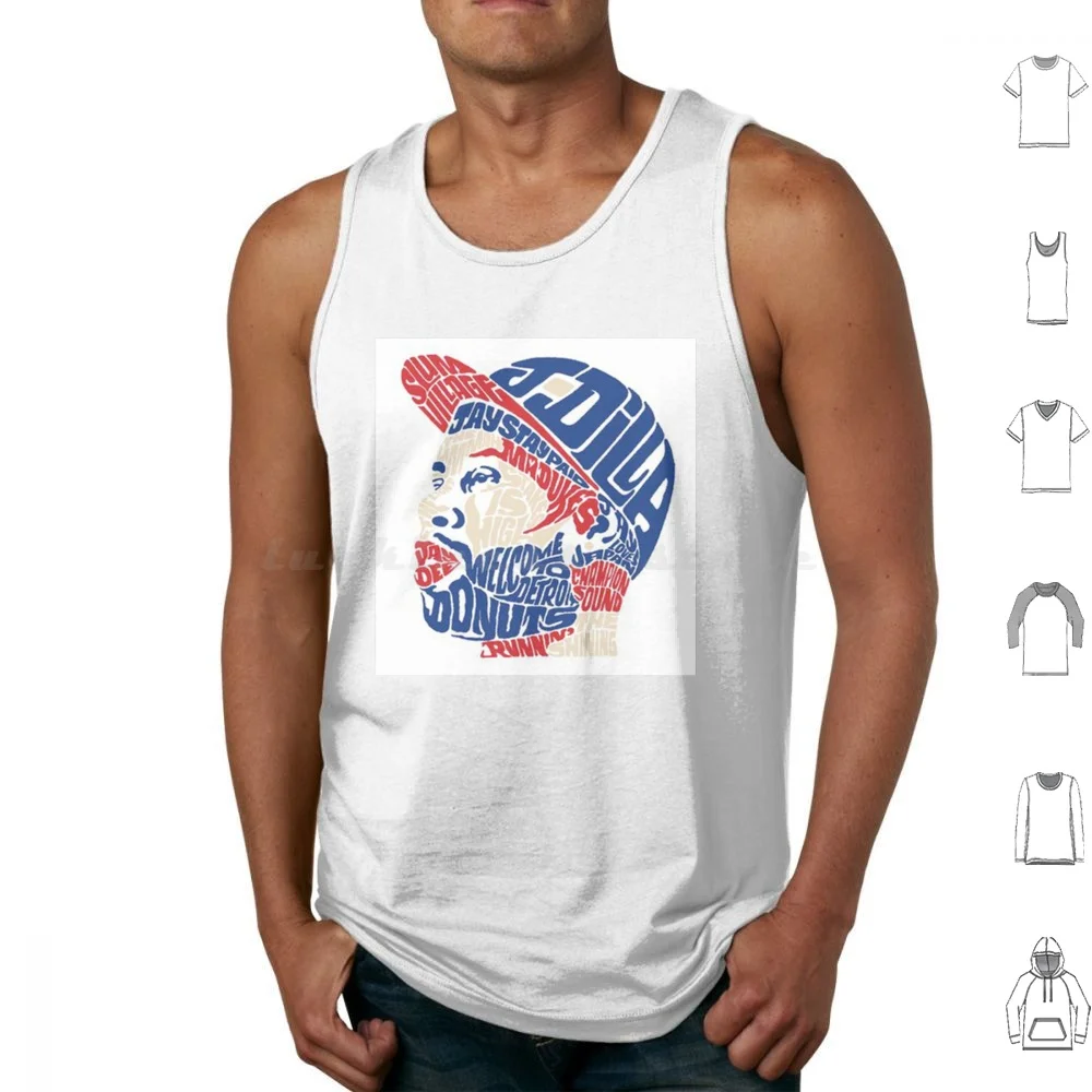 J Dilla Donuts Type Tank Tops Print Cotton Jdilla J Dilla J Dilla Donuts Boombap Lofi Hiphop Hip Hop Vintage Rap