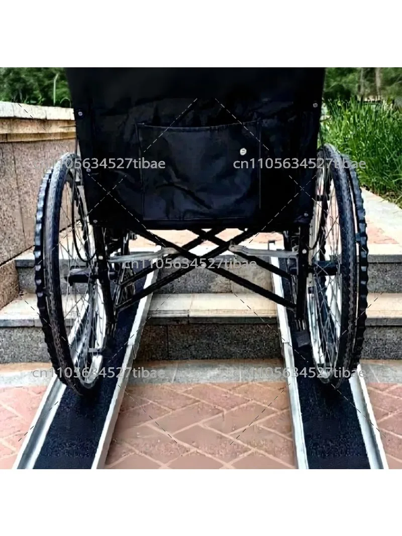 Wheelchair Ramp Board Portable Retractable Electric Vehicle Air Trolley Loading Stairs Steps