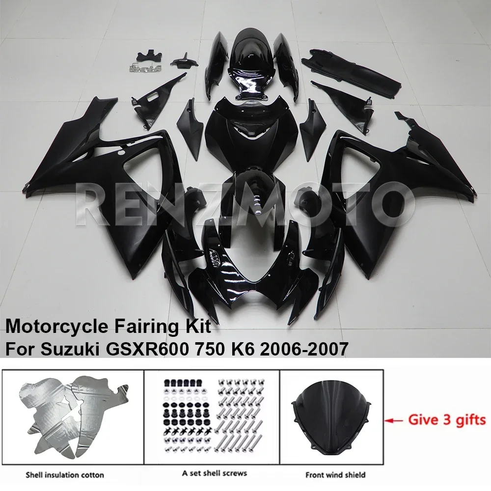 S0606-121a Motorcycle Fairing Set Body Kit Plastic For Suzuki GSX-R600 R750 2006-2007 K6 K7 Accessories ABS Injection Bodywork