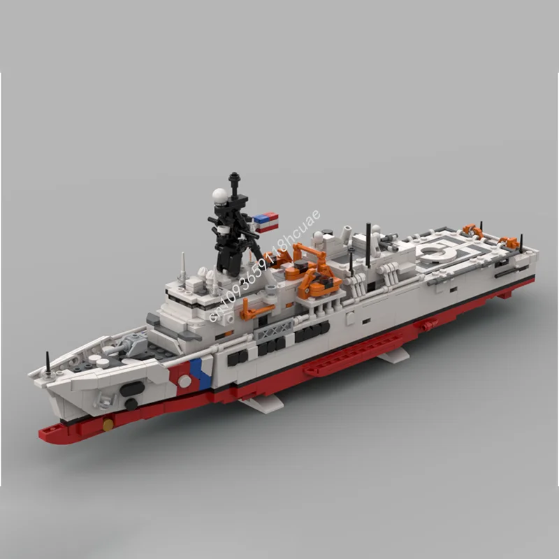 1081pcs MOC USCGC Argus WMSM915 Creator Model Building blocks Kids DIY Birthday Modular craft toys Architecture Christmas gifts