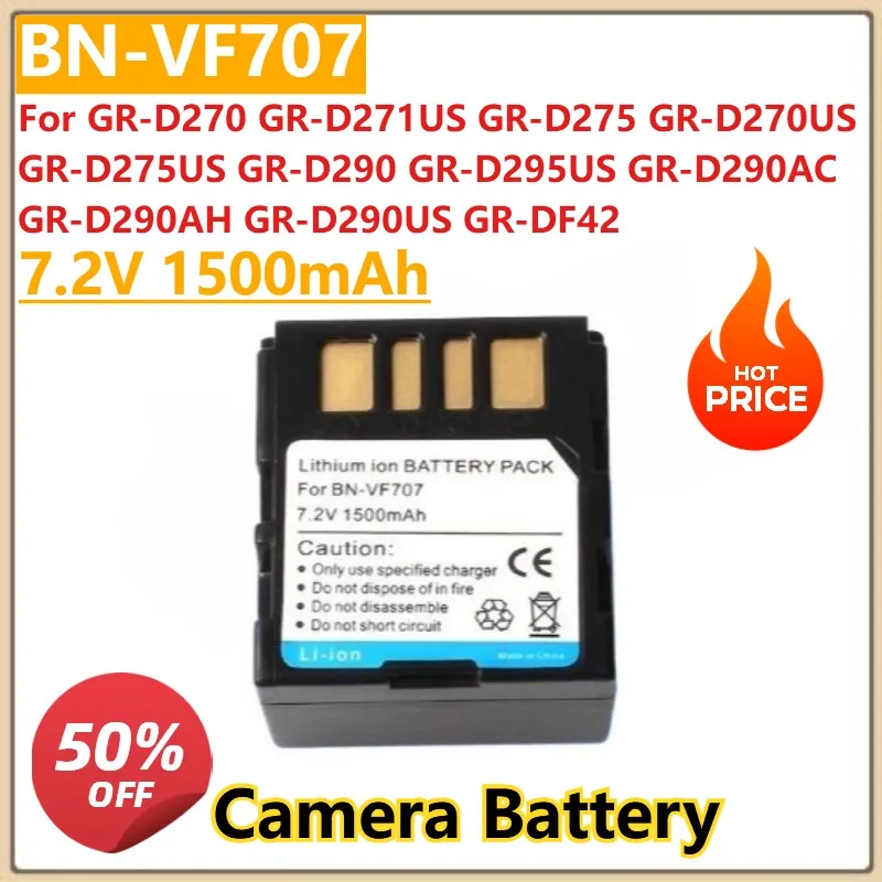 

New Camera Battery BN-VF707 1500mAh For GR-D270 GR-D271US GR-D275US GR-D290 GR-D295US GR-D290AC GR-D290AH GR-D290US GR-DF420
