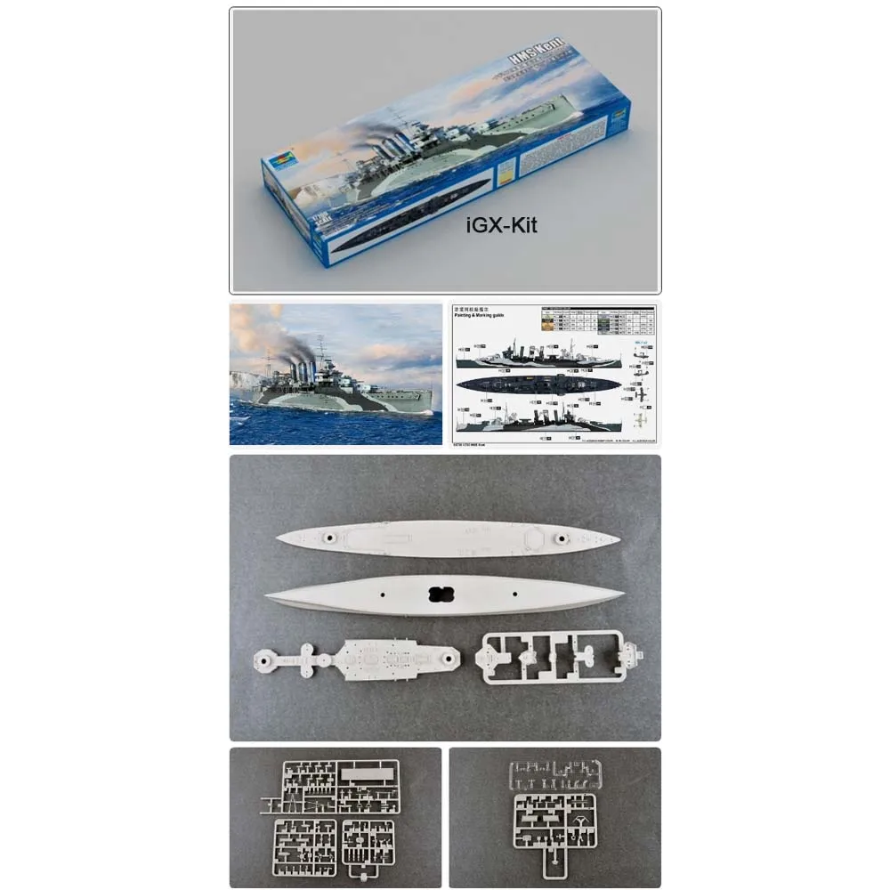 

Trumpeter 06736 1/700 Scale HMS Heavy Cruiser Kent Ship Hobby Assembly Plastic Model Building Kit