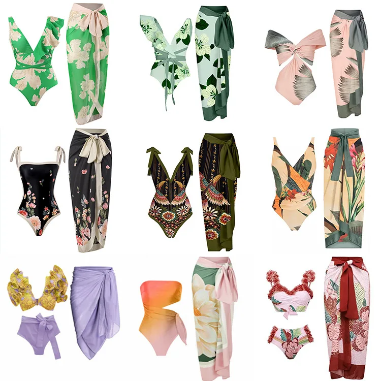 

New 2025 slimming printed One piece bikini swimsuit