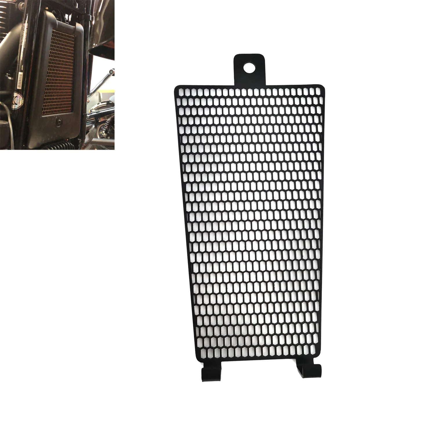 

Black Mess Cooling Cooler Radiator Guard Grill Net Protector Cover Fit Harley Softail Fat Boy Breakout Low Rider 2018-2021