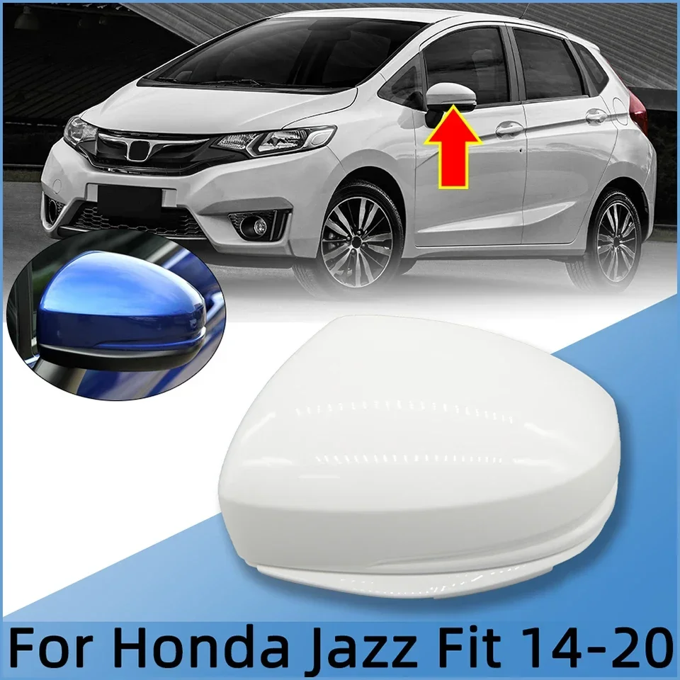 Rearview Mirror Cover Car Door Mirror Cap Wing Mirror Shell For Honda GK5 Fit Jazz 2014 2015 2016 2017 2018 2019 2020 With Color