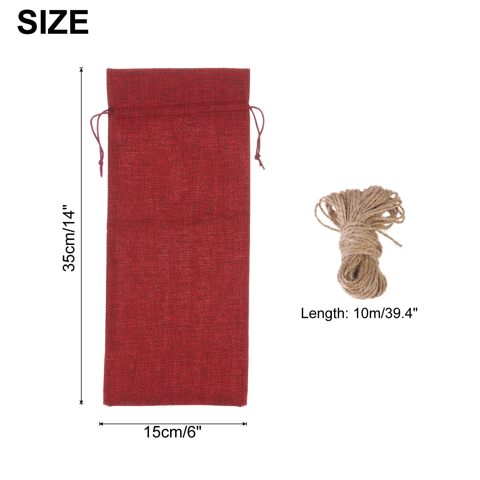 12pcs Burlap Wine Bags Gift Tags Reusable Wine Gift Bag Pouches with Drawstrings Wine Bottle Bags for Wedding Christmas Party