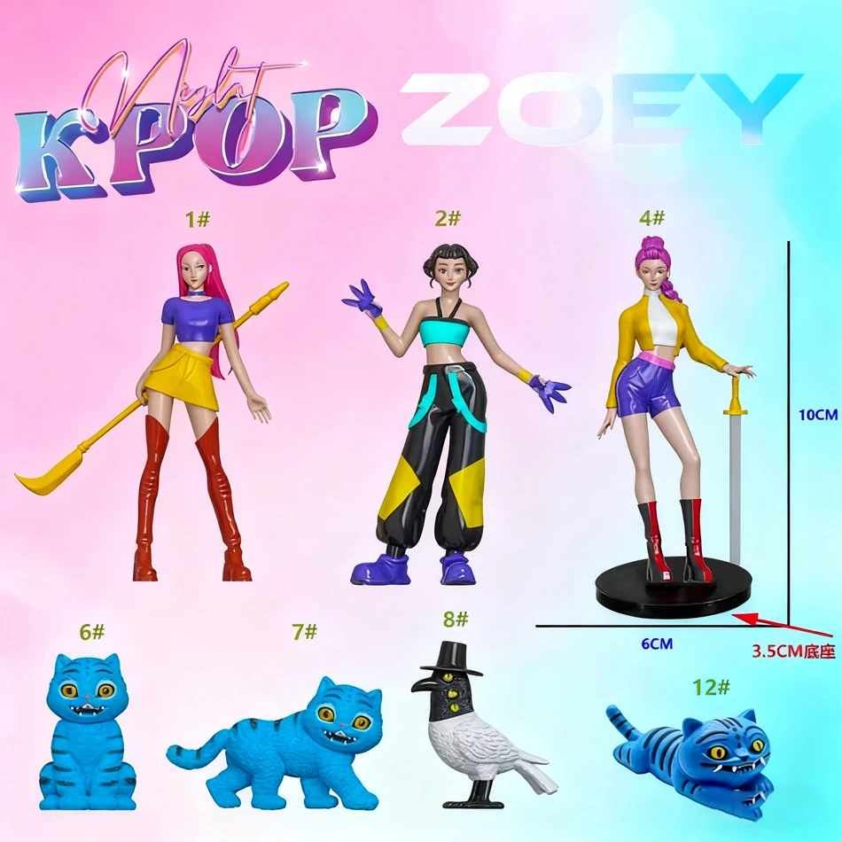 

Anime Kpop Demon Hunters Figure Model Toy Cartoon Gaming Peripherals Desk Decoration Collection Figures Model Toy For Kid Gift