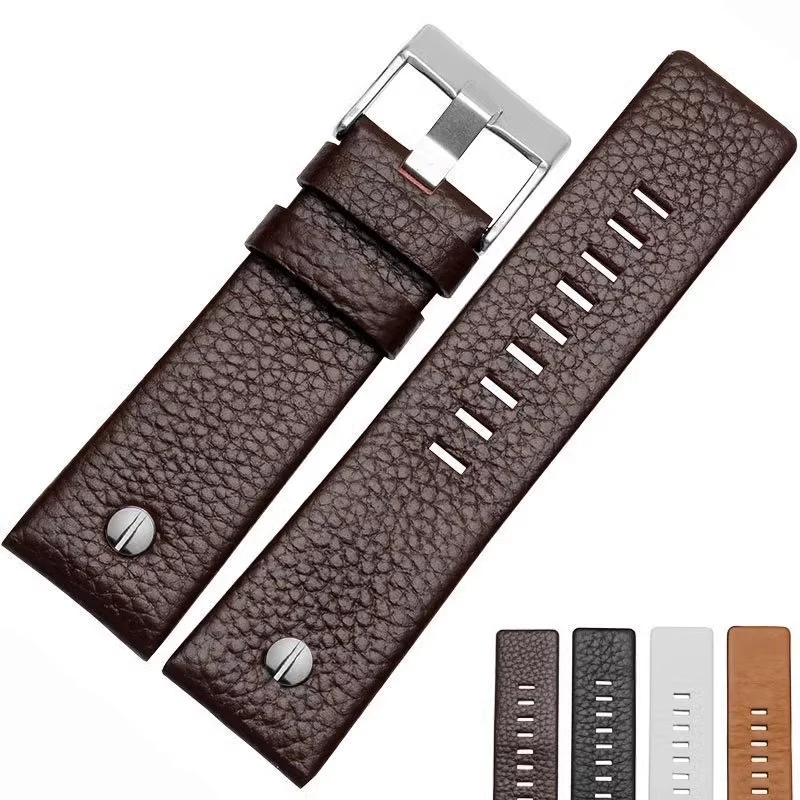 Genuine Leather Watch Strap For Diesel DZ7312 DZ7314 DZ4323 DZ1657 DZ1405 Genuine Cowhide Watchband Bracelet 26mm 28mm 30mm