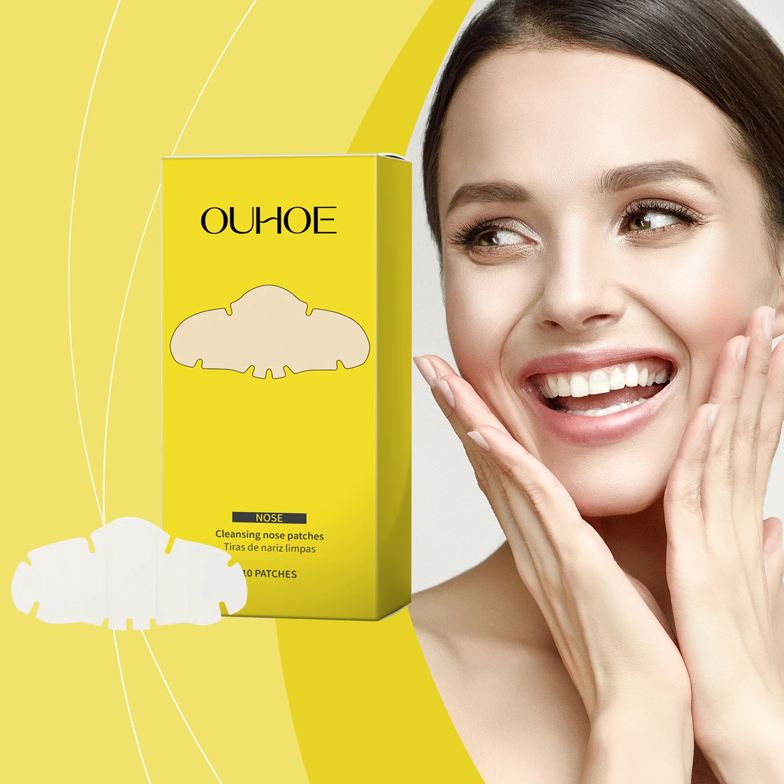 رقع تنظيف الأنف - شرائط إزالة الرؤوس السوداء لتنظيف المسام العميقة، 10 قطع، للتحكم في الزيت وقناع التقشير