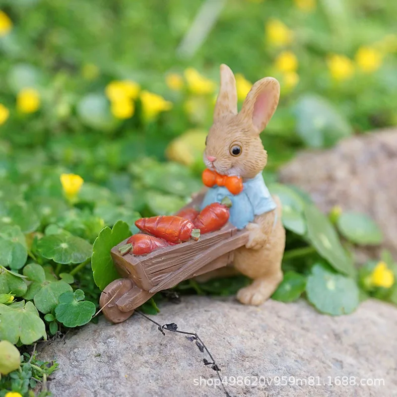 Cute garden turtle and rabbit animal succulent flowerpot decoration resin crafts for balcony potted plants