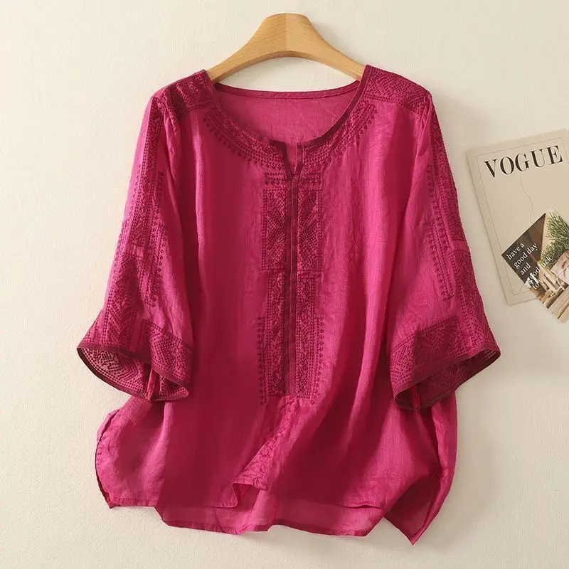 Rose red [high quality cotton and linen]