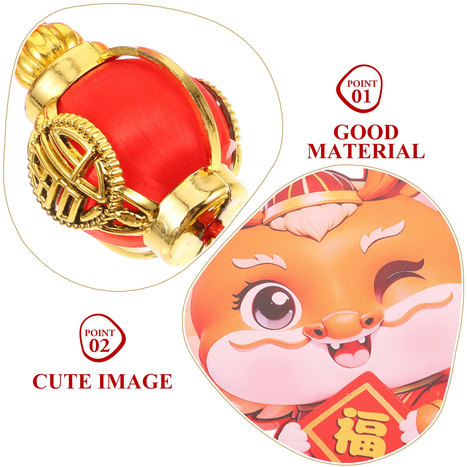 2024 Year of Dragon Chinese New Year Decoration Pendant Red Lucky Charm Hanging Ornament for Home Wall Door Car Bonsai Festival