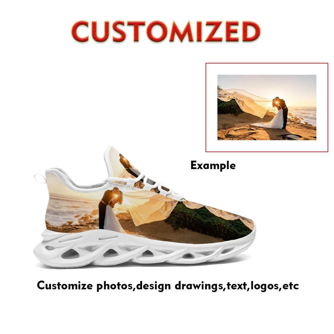 

Customizable logo image text; design your own unique shoes for men and women Eur size 36-48