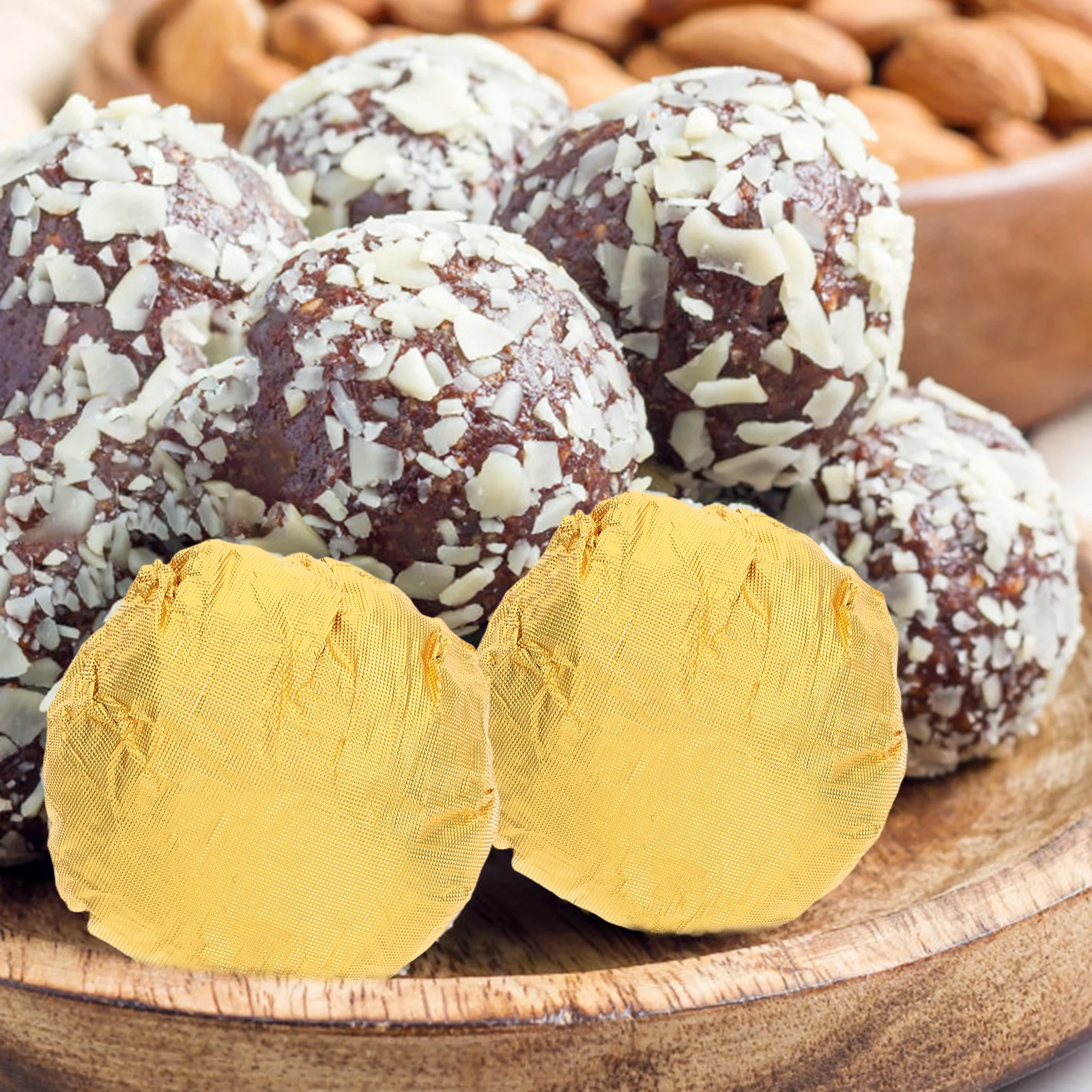 

100 Pcs Candy Wrappers for Homemade Chocolate Chocolates Aluminum Foil Colored