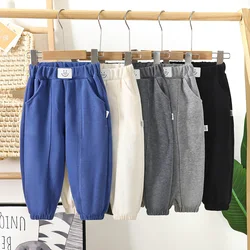 Kids Casual Athletic Solid Pocket Jogger Pant Children Long Spring Fall Thicken Toddler Boy Girl Thermal Baby Sweatpants Trouser