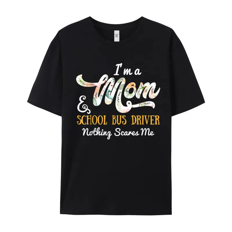 Funny School Bus Driver Gift Cool T Shirts Husband Pure Cotton Thanksgiving Day Tees Tee-Shirts Short Sleeve Latest Crewneck