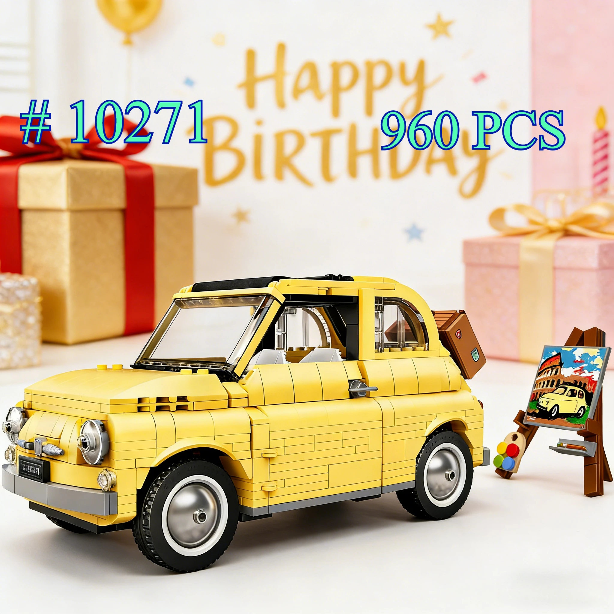 

Конструктор «Автомобиль с багажником для чемоданов» 10271, 960 деталей, совместимый с Lego, идеально подходит для подарков на день рождения.