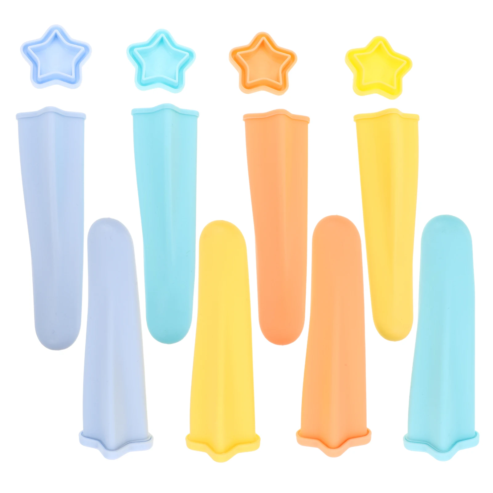 

8 Pcs Silicone Popsicle Molds Ice Cream Homemade Star Shaped Cakesicle - Mould Yogurt Maker Makers
