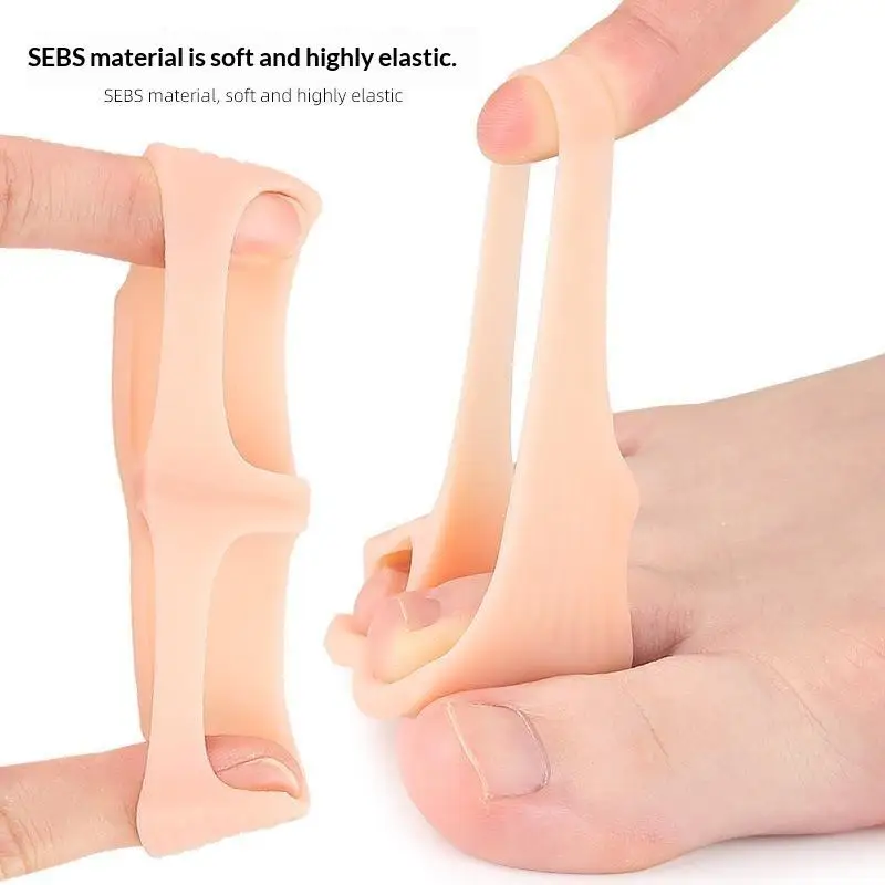 Weicher, elastischer Hallux-Valgus-Korrektor, 1 Paar Silikon-Zehentrenner, orthopädischer Schutz für den Nachtschlaf. – Detail 4