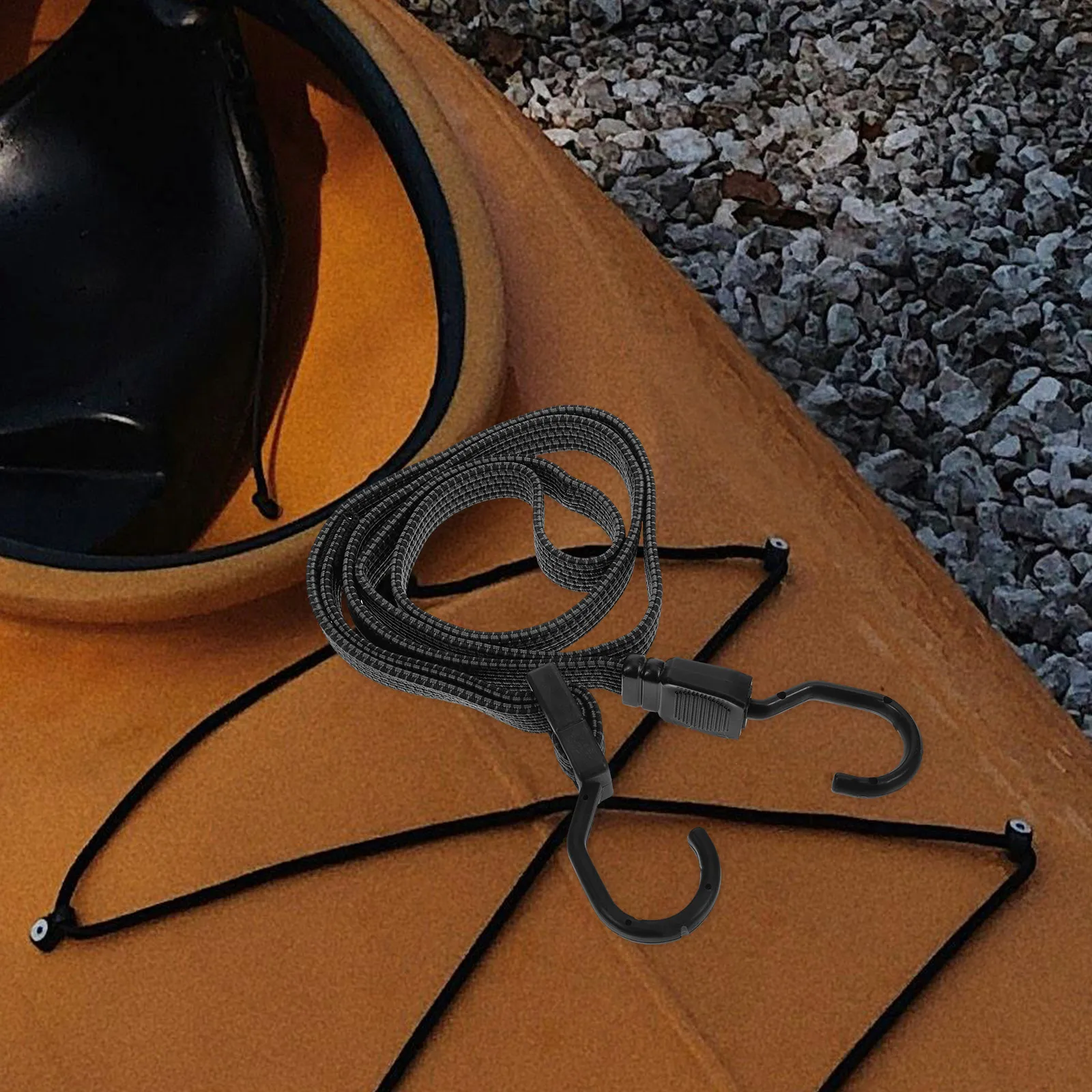 

2 Pcs Cargo Fixing Straps Bungee Cords Hooks Strong Elastic Luggage Tie Down Ropes for Bike Kayak Motorcycle for Scooter