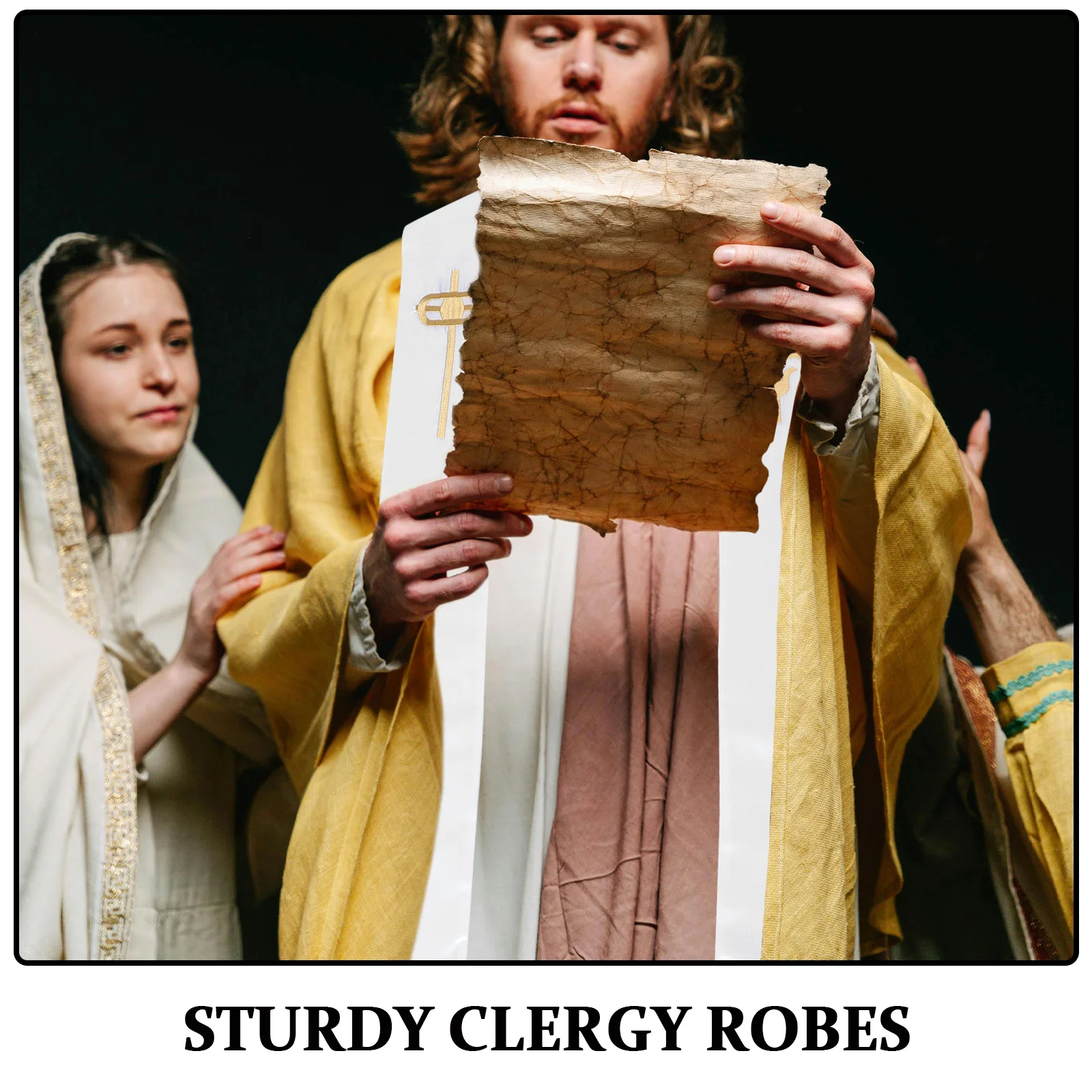 Étoles de clergé pour hommes, accessoires d'officier de mariage, motif de colombe croisée brodé, Robe de pasteur réversible, vêtements de cérémonie d'église