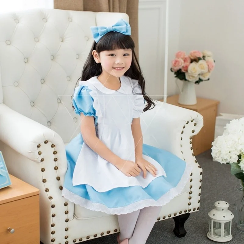 

Princess Costume Uniform Children's Halloween Performance Clothes Fairy Tale Dreamland Maid Cosplay Outfit Girls Stage Costume