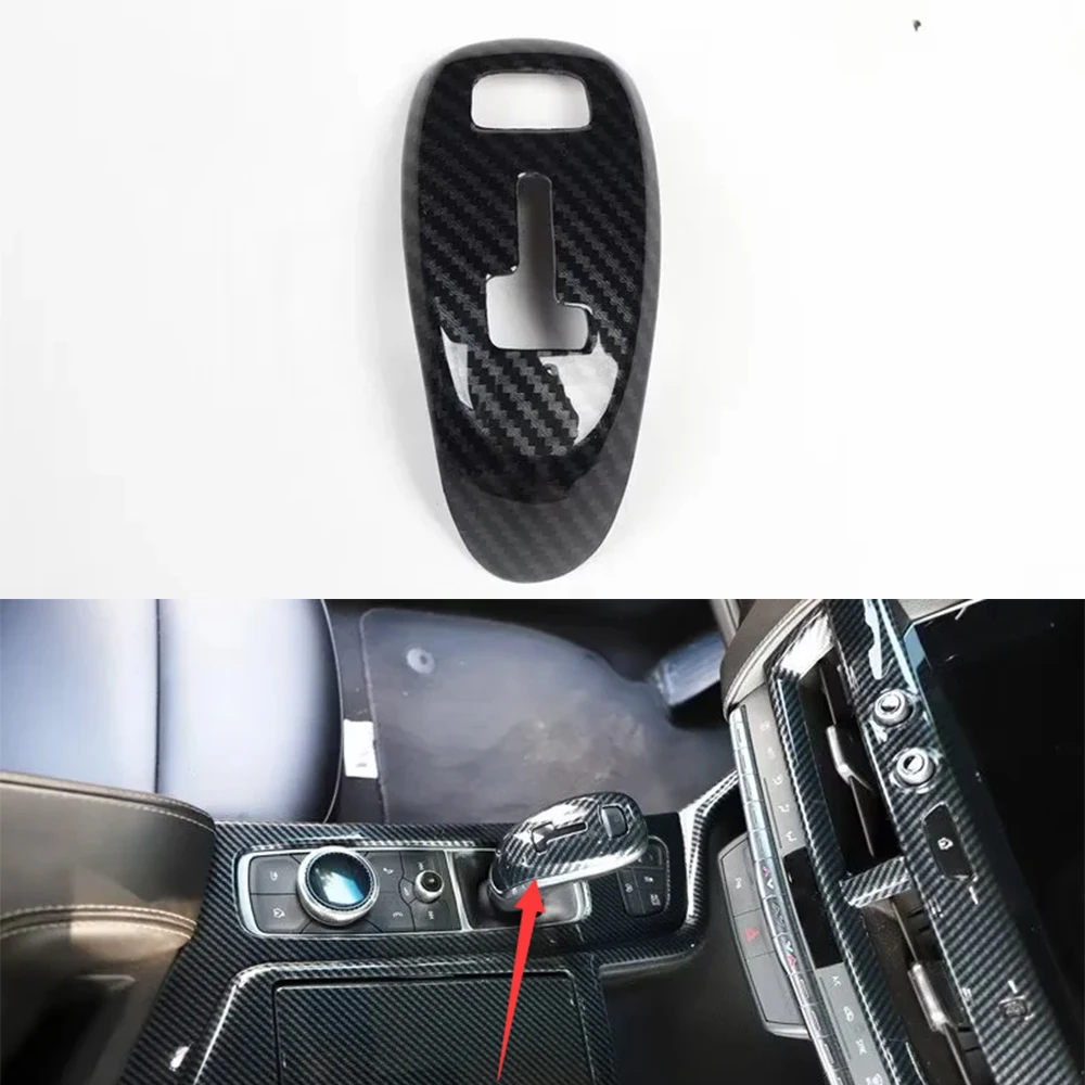 Car Gear Shift Knob Head Cover ABS Sticker For Cadillac CTS 2020 2021 2022 LHD Interior Auto Styling Accessory