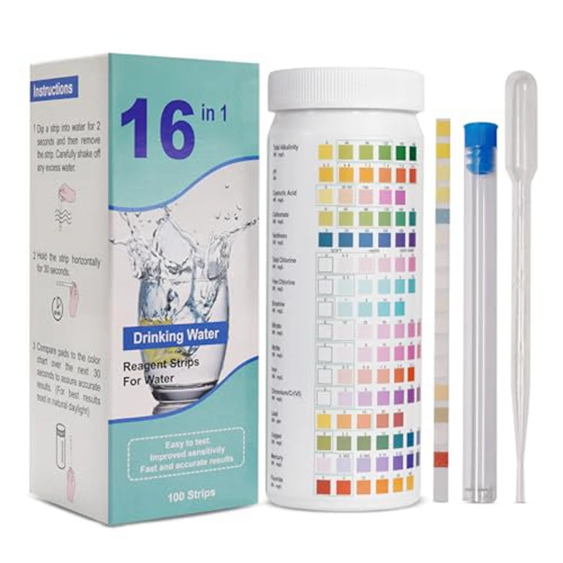 Drinking Water Test Kit Fluoride Test Kit 100 Strips Home Water Quality Test Kit