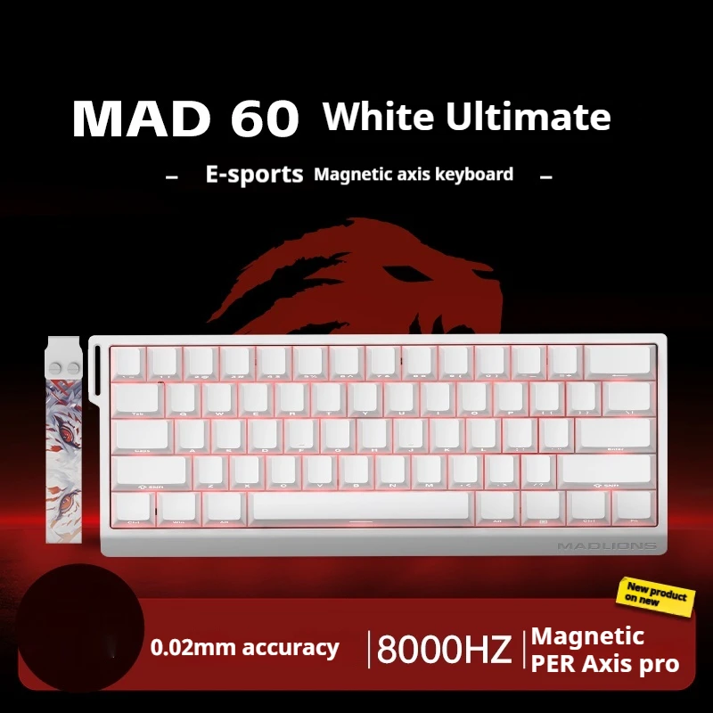 MADLIONS MAD60 Mechanical Keyboard Magnetic Switch 61/68Keys MAD68 Wired Hot Swap Rapid Trigger Esports Gaming Keyboard Custom