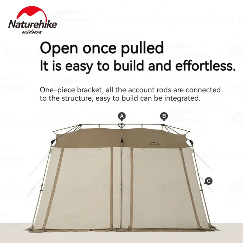 Naturehike Village 13 Quick Opening Tent Cabin Outdoor Automatic Tent Picnic Car Camping Waterproof with Snow Skirt Sunscreen