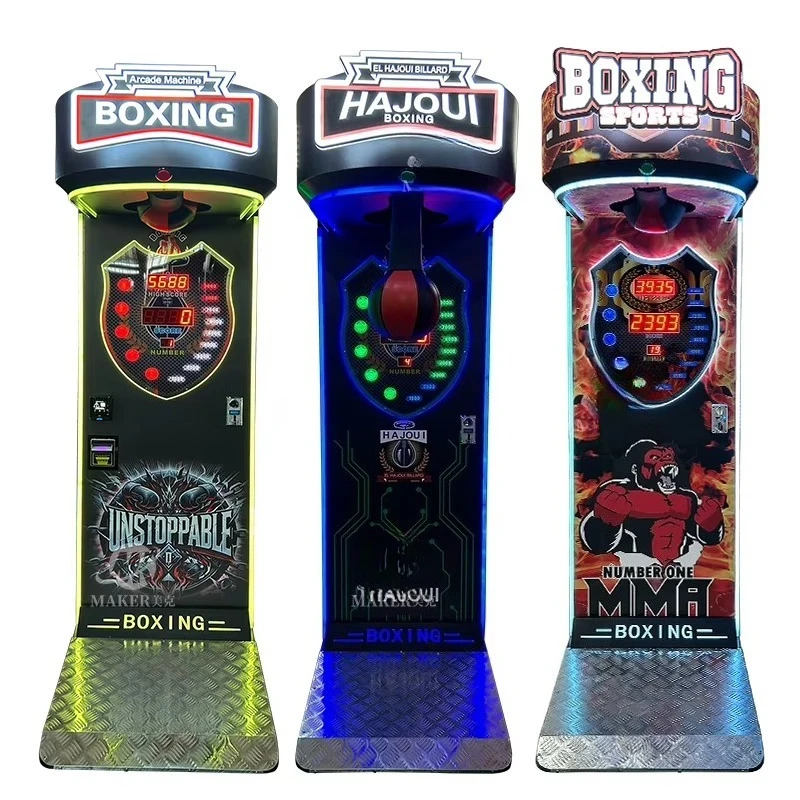 Commercial Electronic Boxing Arcade Game Machine Card Operated Design With Music Indoor Outdoor Available