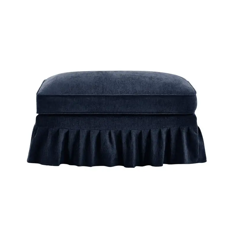 

Blue Chenille Ottoman Furniture Piece for Home Decor, Soft and Stylish Upholstery, Versatile Accent for Living Room or Bedroom