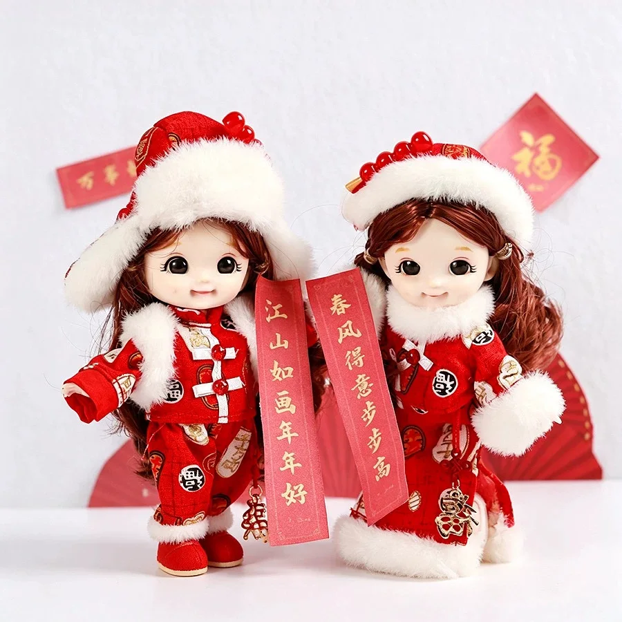 17cm BJD Doll With Ancient Costume Style Clothes Girls Princess Doll Dress Up Toys Smile Expressions Baby Blessing Children Gift