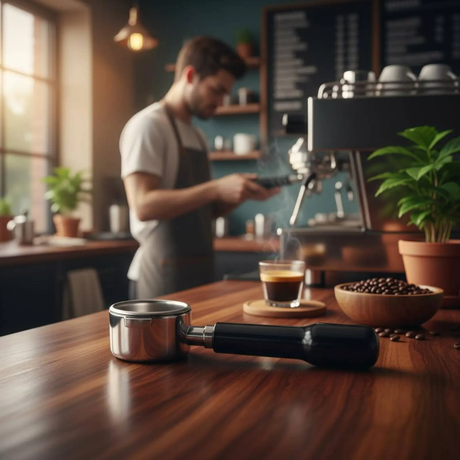 

51mm Bottomless Portafilter Easy to Clean 51mm 3-Prong Coffee Handle Uncovered Portafilter Ergonomic Grip Espresso Group Handle