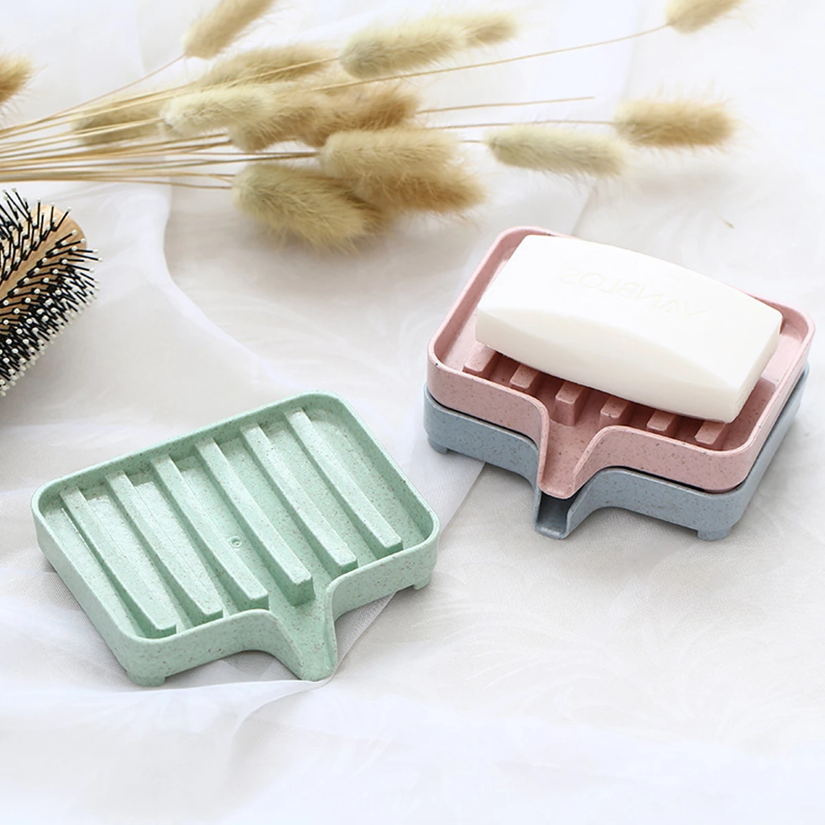 

1 Piece Silicone Kitchen Sink Tray, Soap Dish Rack with Drain Head